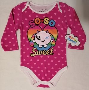 🔥SALE🔥 So So Happy "Sweet" Baby Girls Long Sleeved Onesie NWT Size 0-3M,18-24M